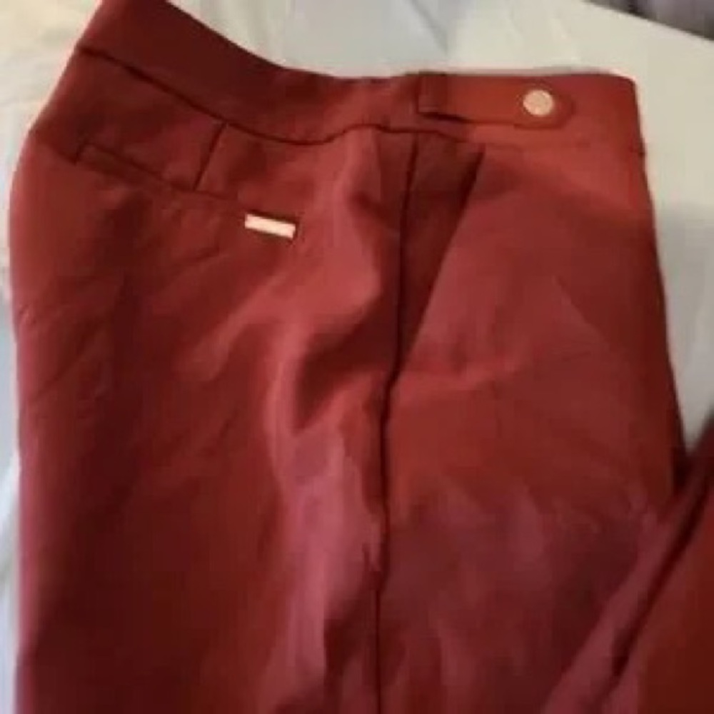 Men's Slim Stretch Pants in Rust Red - Picture 4 of 5